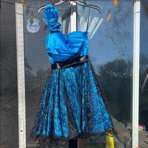 Jump Vibrant Blue Satin Dress